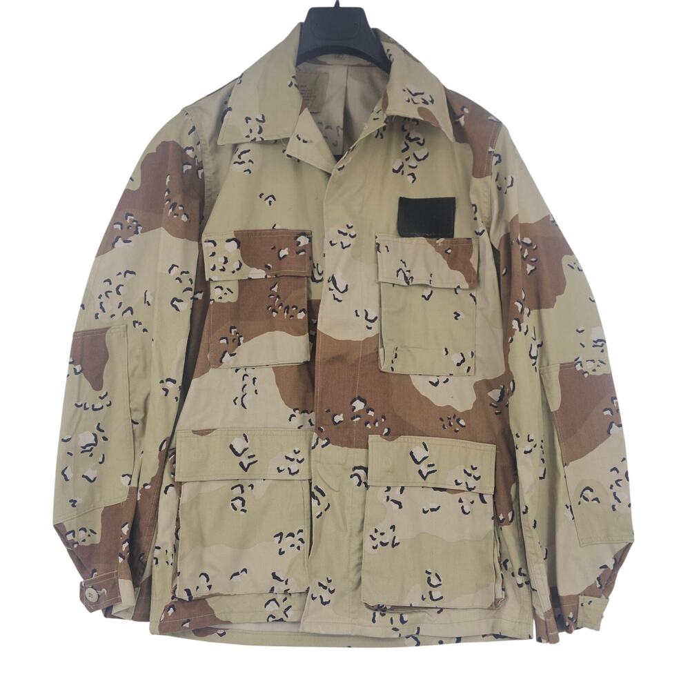 Vintage 80s US Army Desert Battle Dress Uniform BDU Chocolate Chip Camo shirt S